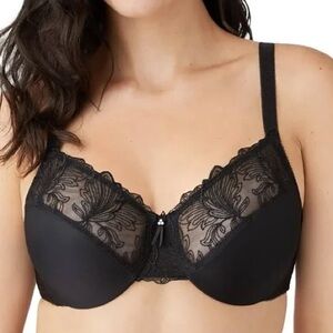 WACOAL black slim silhouette 42DDD underwire minimizer bra style 857361 NWT